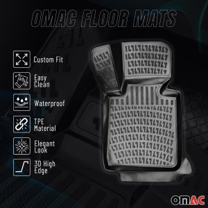 BMW 4 Series Floor Mats - Omac - Rubber TPE - Black - '14-'20